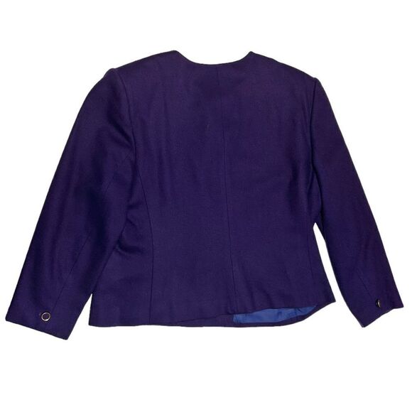 Vintage Appleseed’s Purple Blazer Button Up Coat Jacket Fall Winter Spring - Picture 3 of 8